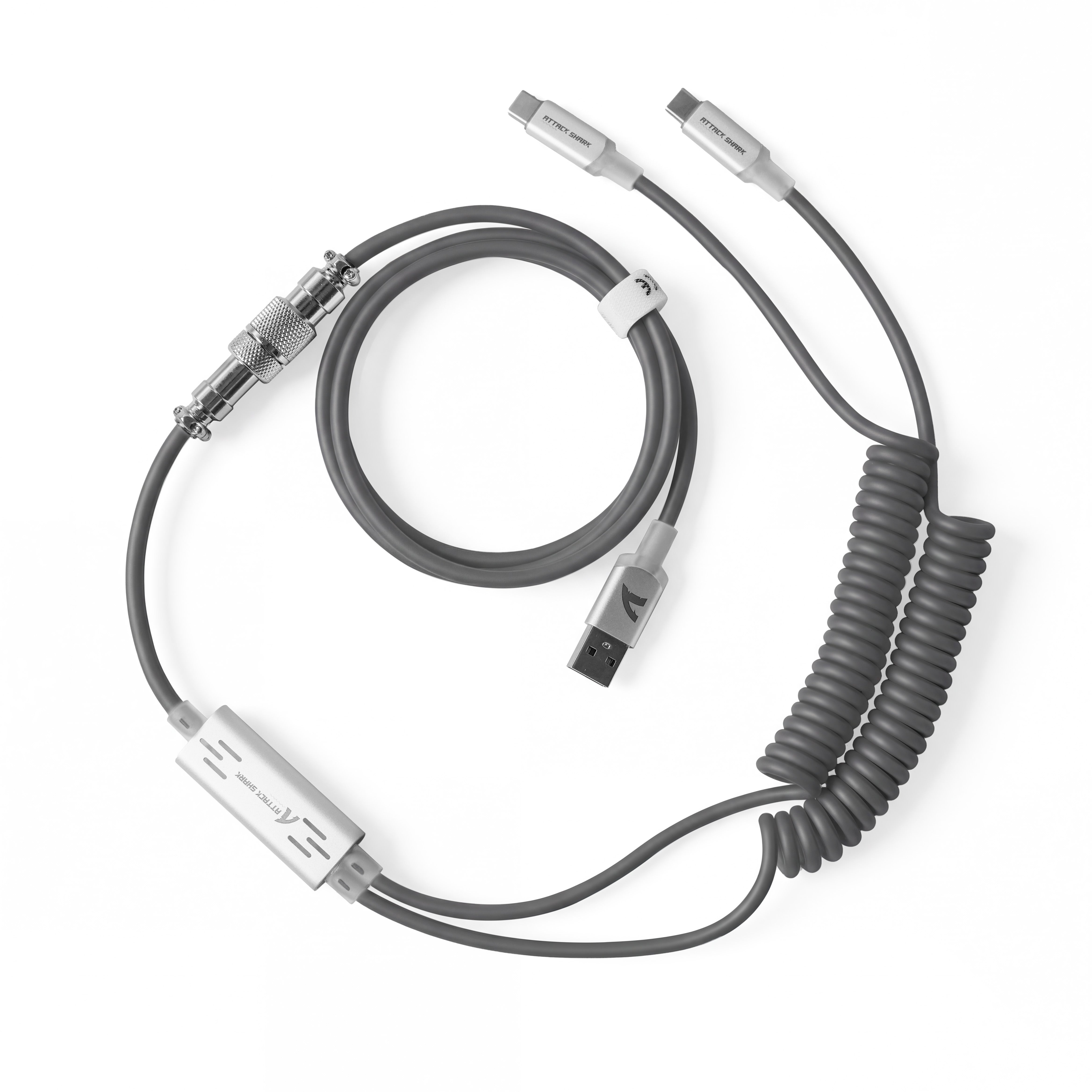 ATTACK SHARK C08 2-in-1 Custom Aviation Cable for 8kHz Magnetic Keyboards