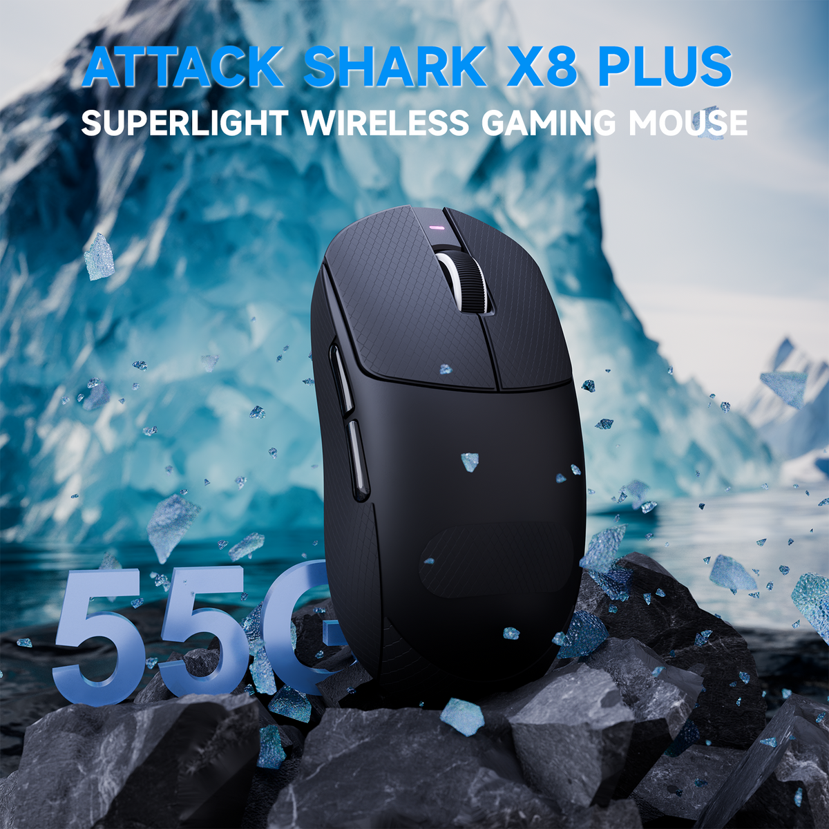ATTACK SHARK X8 PLUS Tri-mode Wireless Gaming Mouse With C06 ULTRA Cable