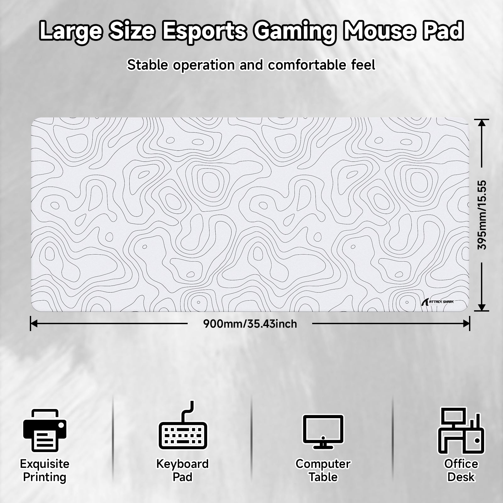 ATTACK SHARK CM02PRO eSport Gaming Mousepad (900x400x4 MM)