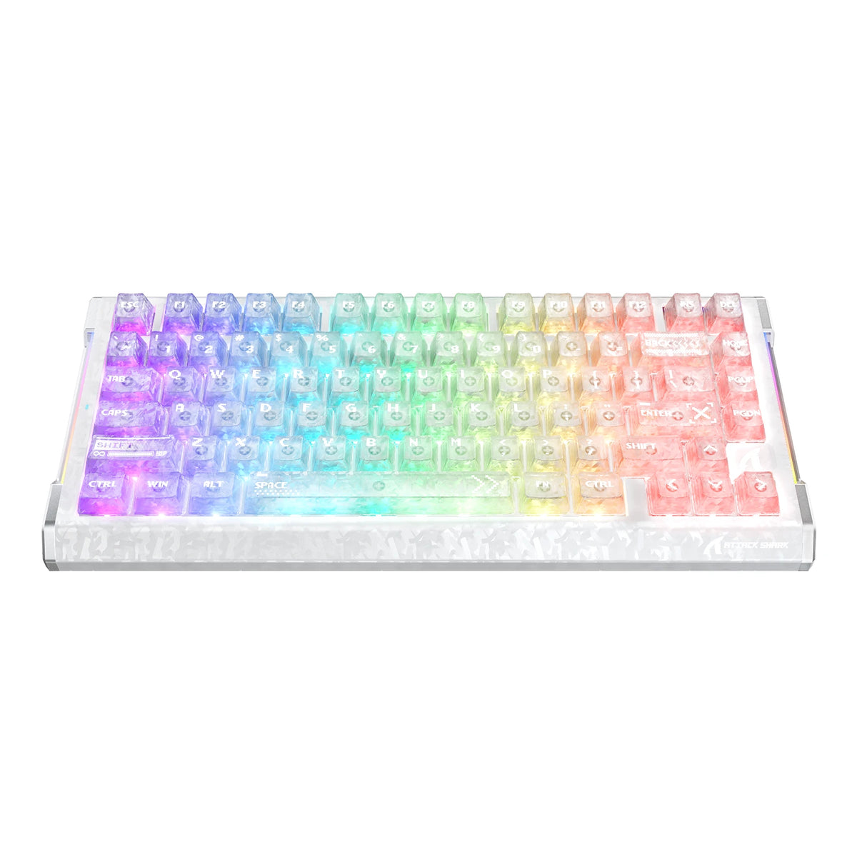 ATTACK SHARK R86 HE Carbon Fiber Wired Rapid Trigger Magnetic Switch Gaming Keyboard with C01 ULTRA RGB Coiled Cable