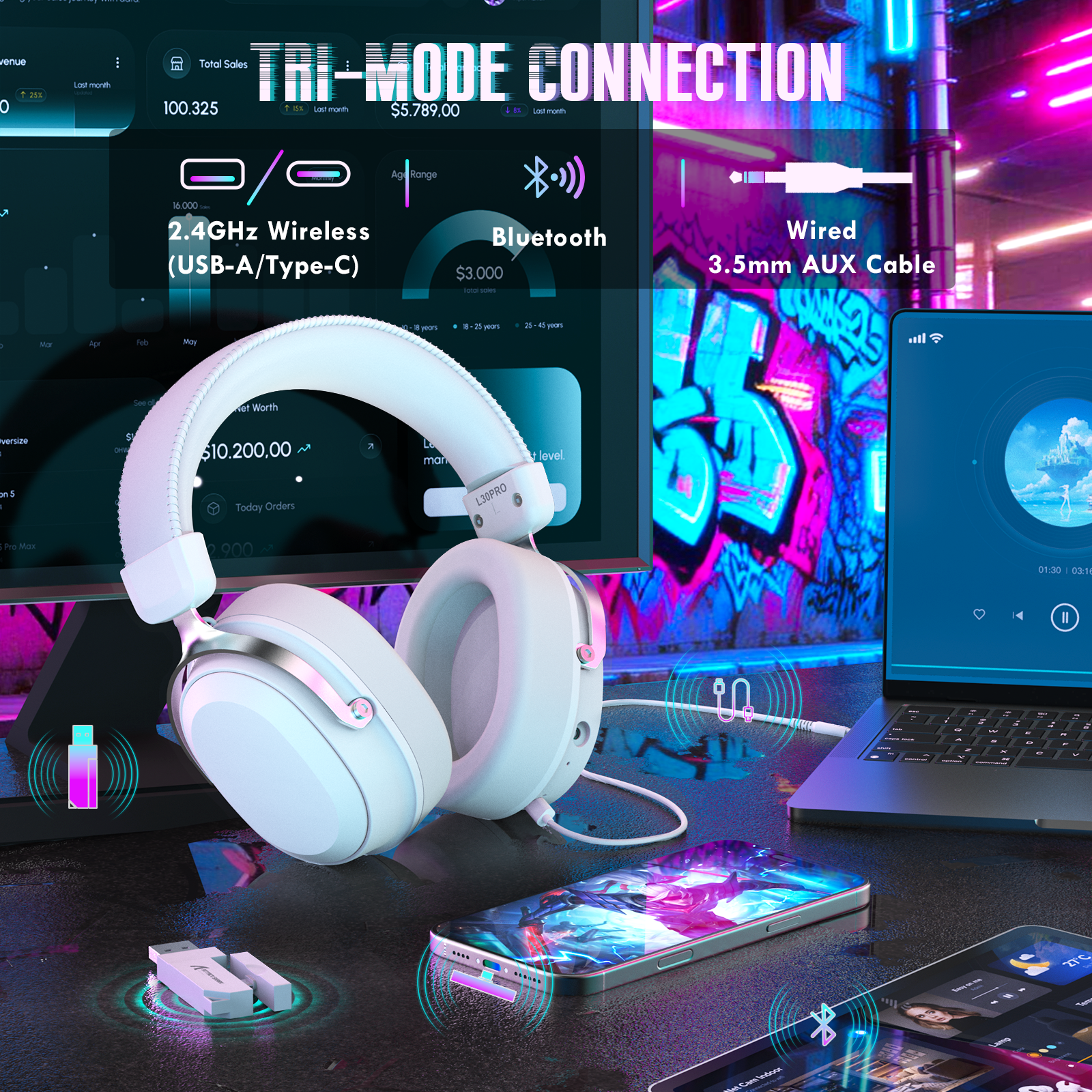 ATTACK SHARK L30PRO Wireless Gaming Headset