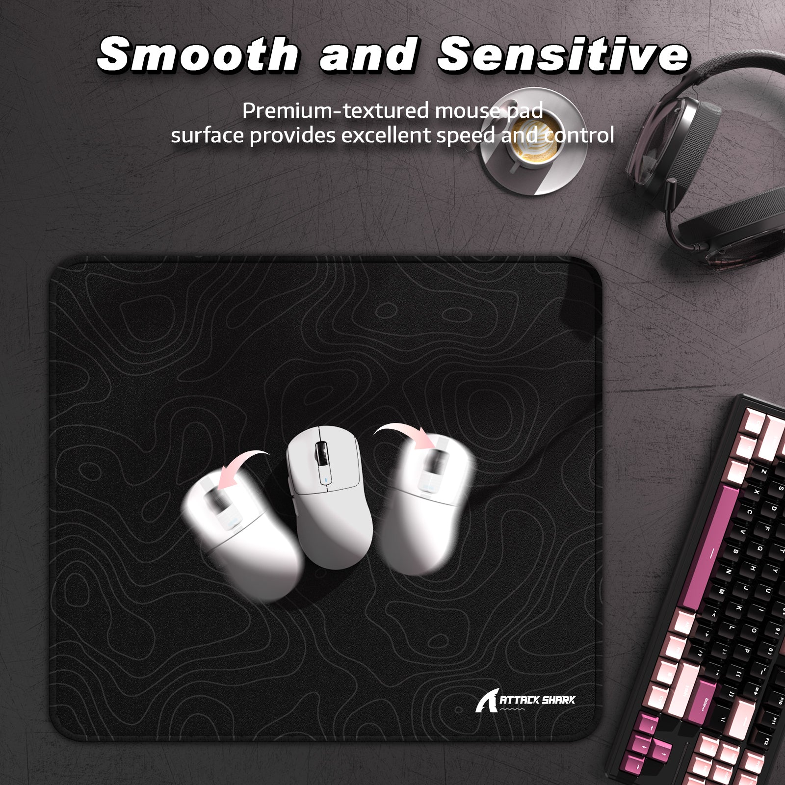 ATTACK SHARK CM02 eSport Gaming Mousepad (450x400x4 MM)