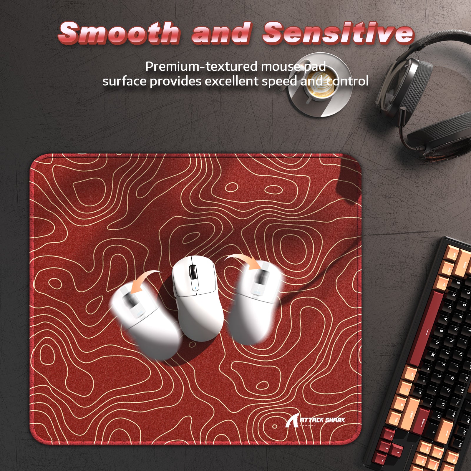 ATTACK SHARK CM02 eSport Gaming Mousepad (450x400x4 MM)