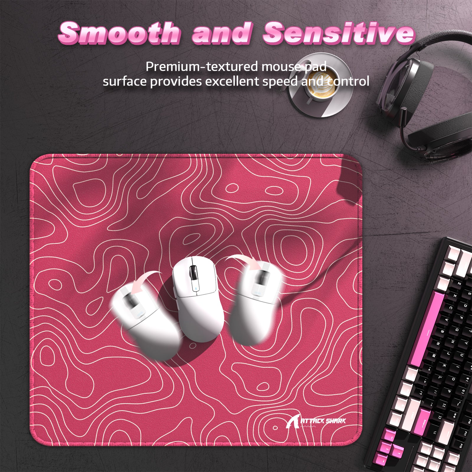 ATTACK SHARK CM02 eSport Gaming Mousepad (450x400x4 MM)