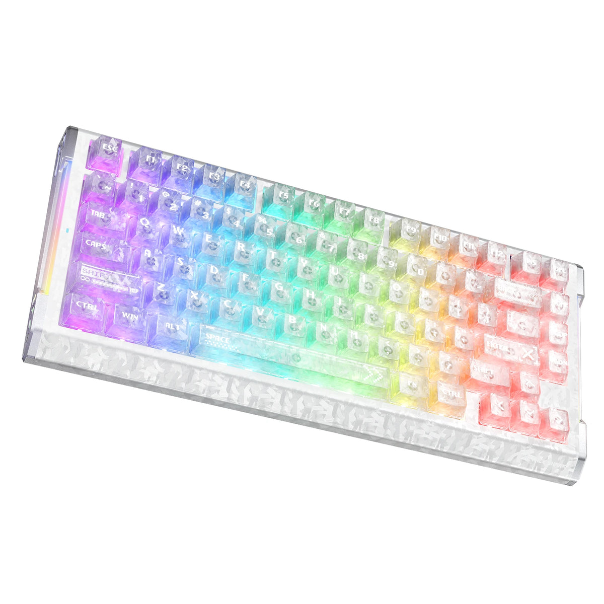 ATTACK SHARK R86 HE Carbon Fiber Wired Rapid Trigger Magnetic Switch Gaming Keyboard with C01 ULTRA RGB Coiled Cable