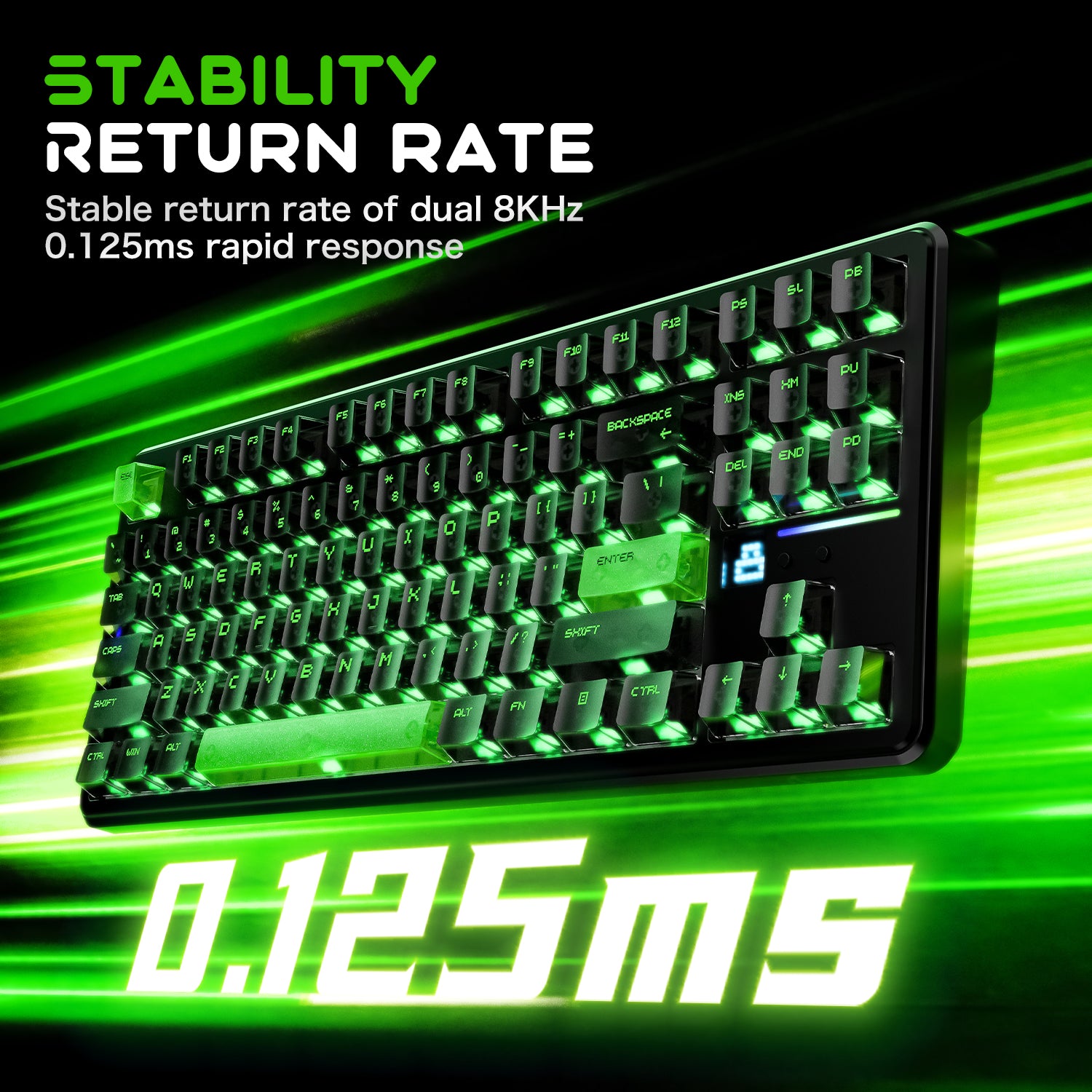 ATTACK SHARK X87 ULTRA Wireless Gaming Keyboard with 8KHz Receiver and RGB Coiled Cable