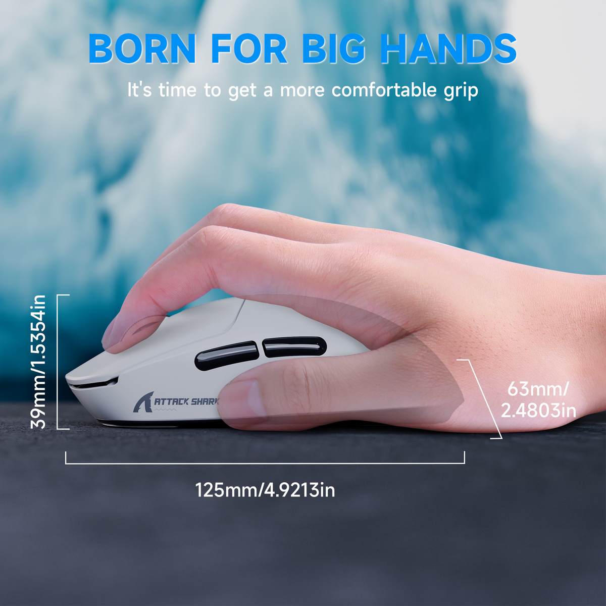 ATTACK SHARK X8 PLUS Tri-mode Wireless Gaming Mouse With C06 ULTRA Cable
