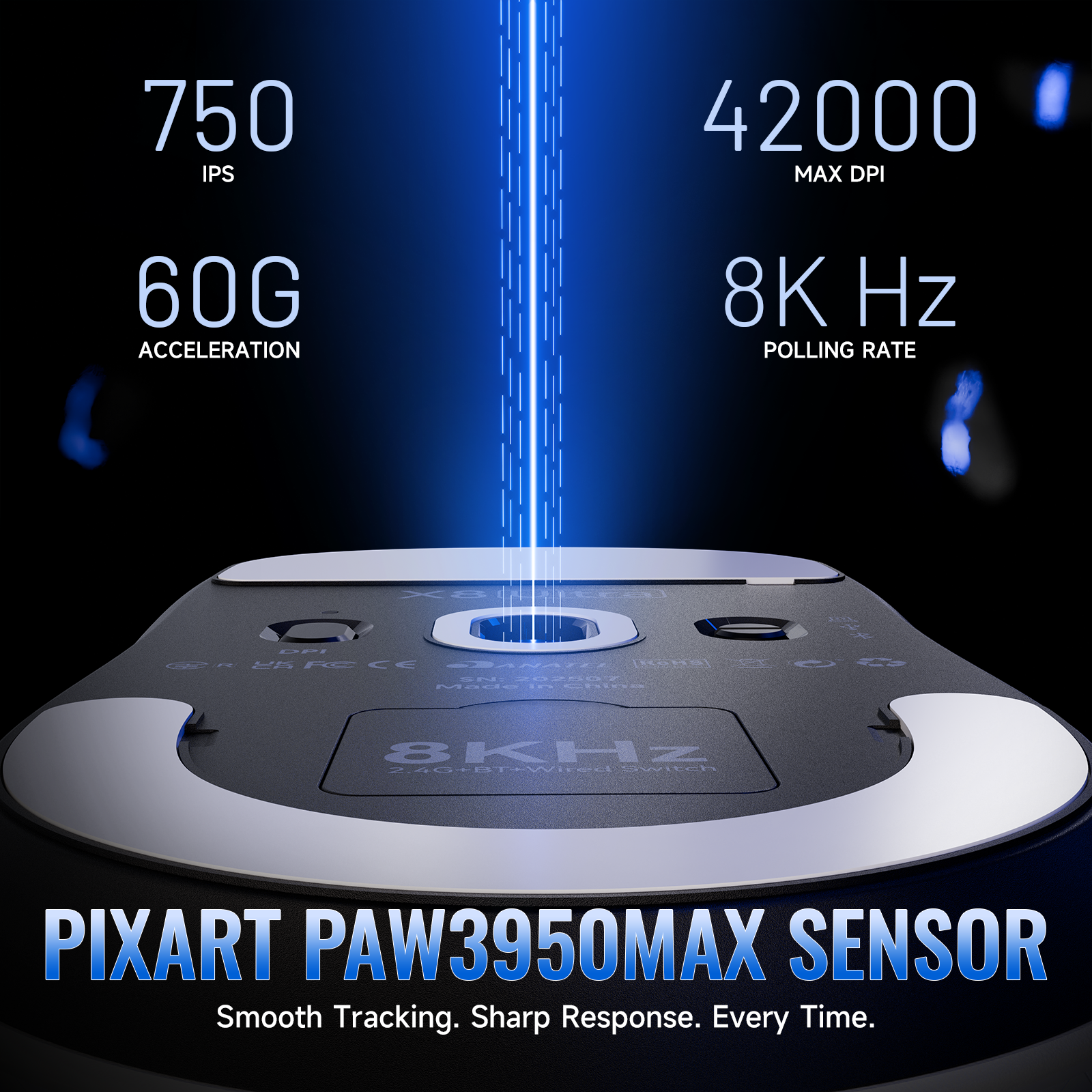 ATTACK SHARK X8 Series Tri-mode Lightweight Wireless Gaming Mouse