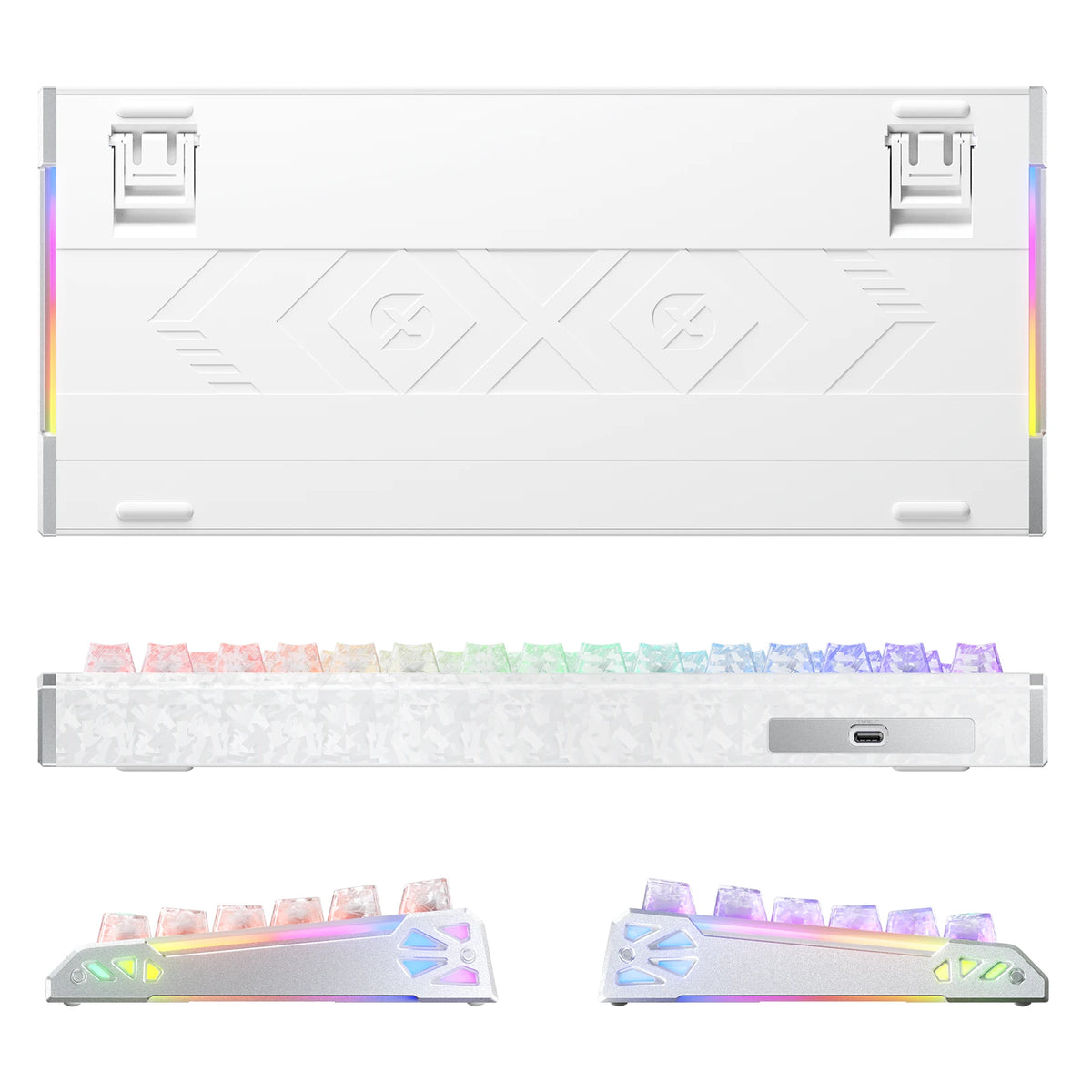 ATTACK SHARK R86 HE Carbon Fiber Wired Rapid Trigger Magnetic Switch Gaming Keyboard with C01 ULTRA RGB Coiled Cable