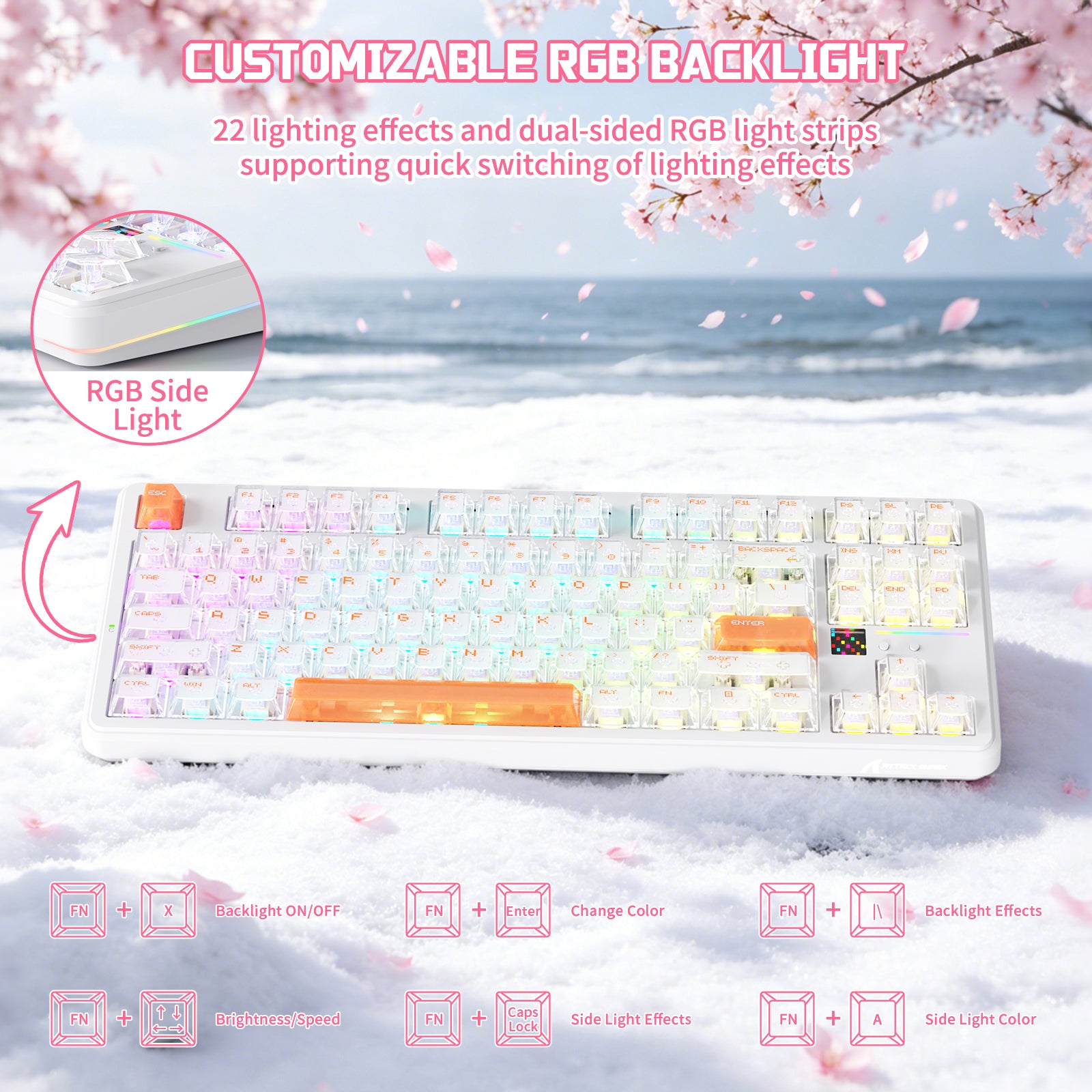 ATTACK SHARK X87 ULTRA Wireless Mechanical Keyboard With 8K Wireless Receiver
