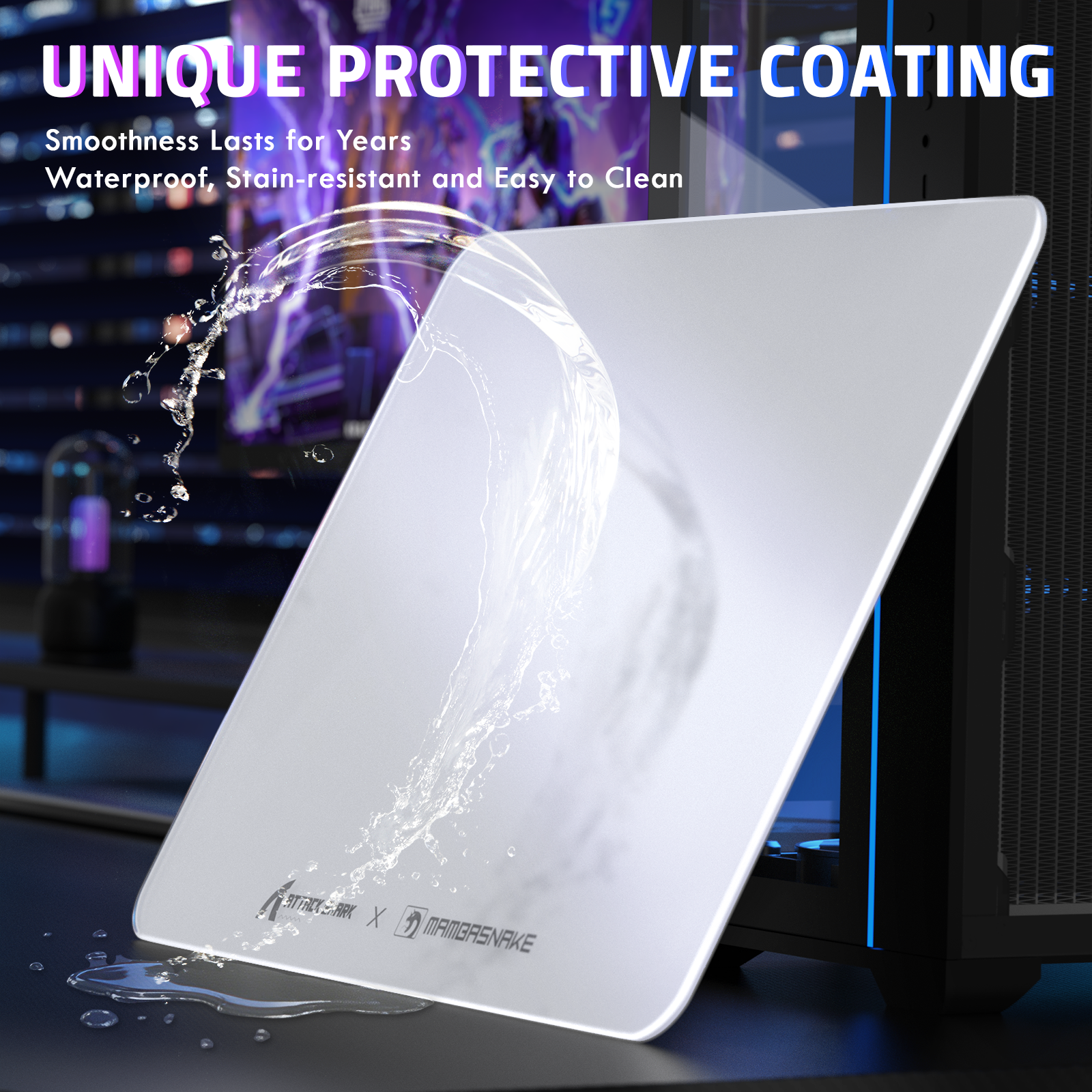 ATTACK SHARK CM05 Tempered Glass Gaming Mouse Pad