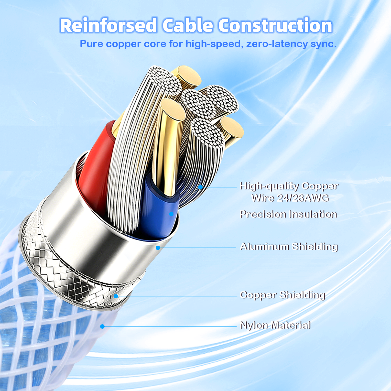 ATTACK SHARK C01ULTIMATE Coiled Cable for 8KHz Magnetic Keyboard