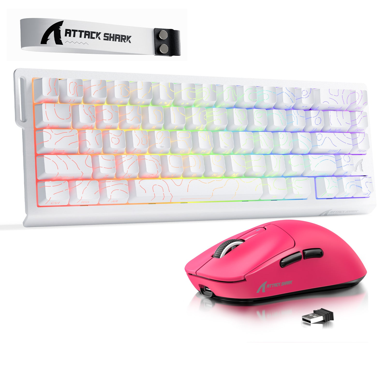 ATTACK SHARK X68HE Rapid Trigger Keyboard + X3 Wireless Gaming Mouse Bundle