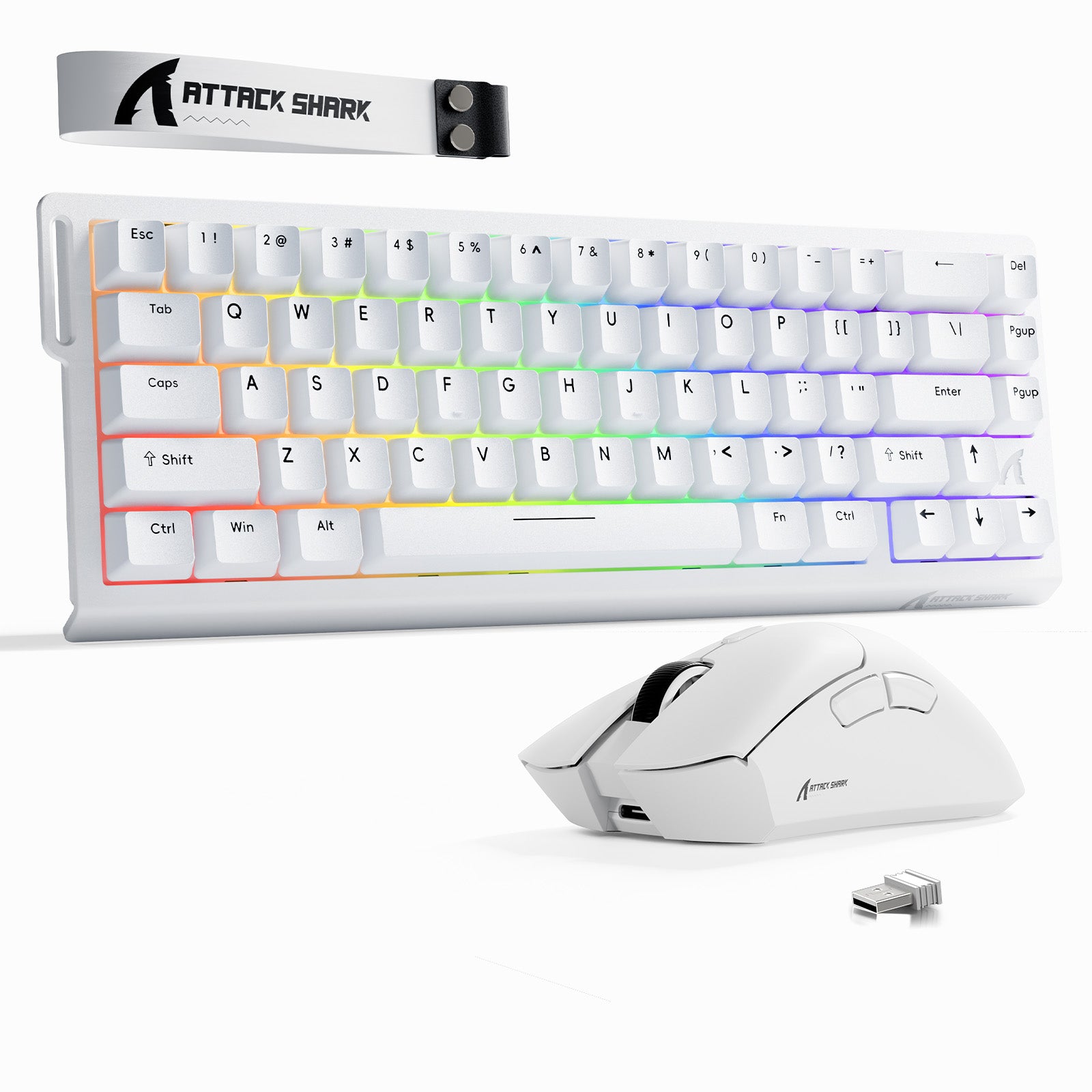 ATTACK SHARK X68HE Rapid Trigger Keyboard + R1 Wireless Gaming Mouse Bundle