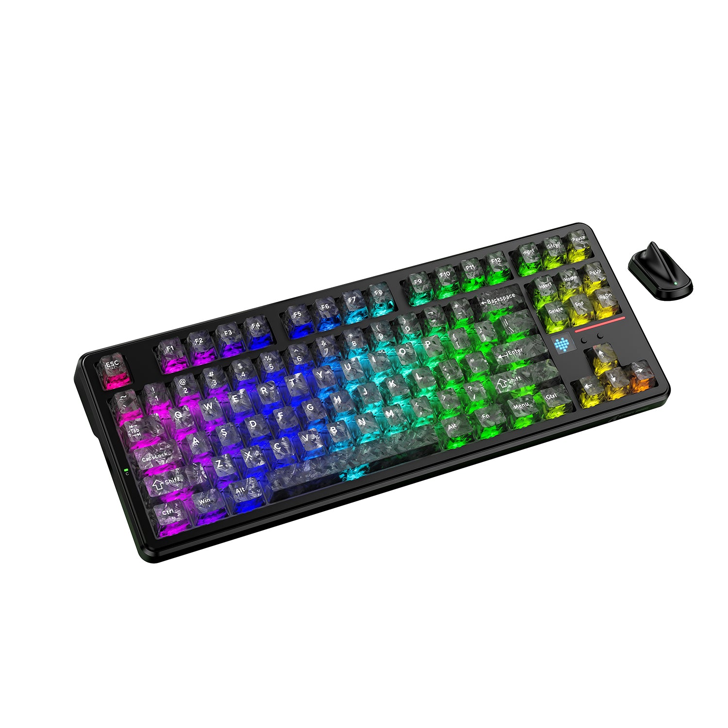 ATTACK SHARK X87 ULTRA Wireless Gaming Keyboard with 8KHz Receiver and RGB Coiled Cable