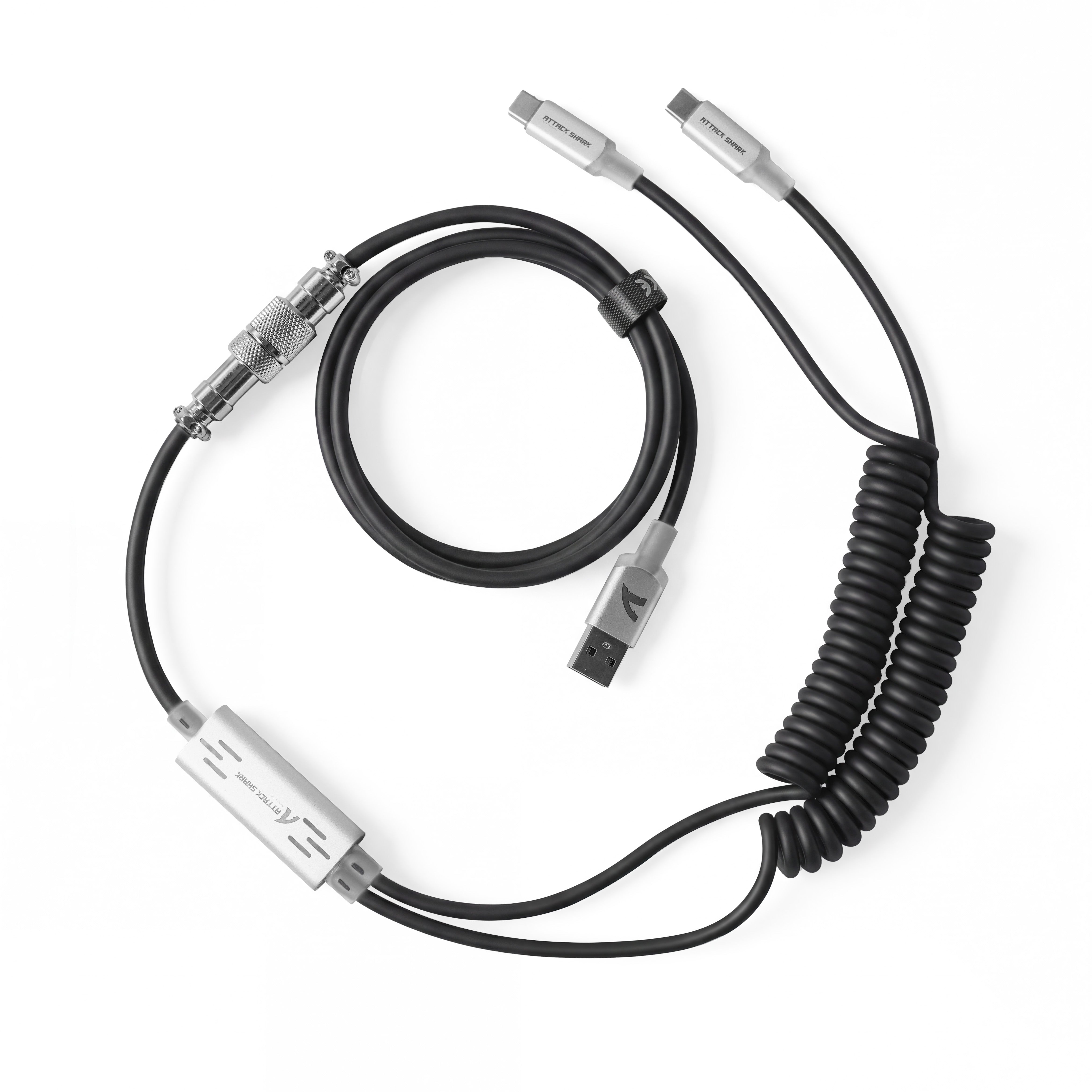 ATTACK SHARK C08 2-in-1 Custom Aviation Cable for 8kHz Magnetic Keyboards