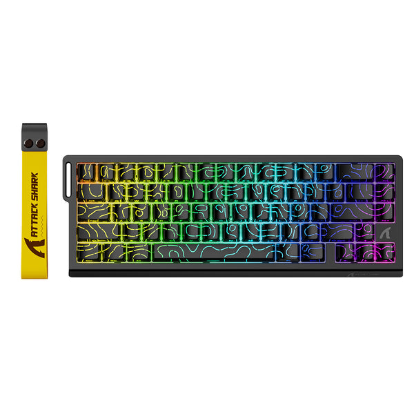 Black Contours (Pattern Shine Through Keycaps) / Default