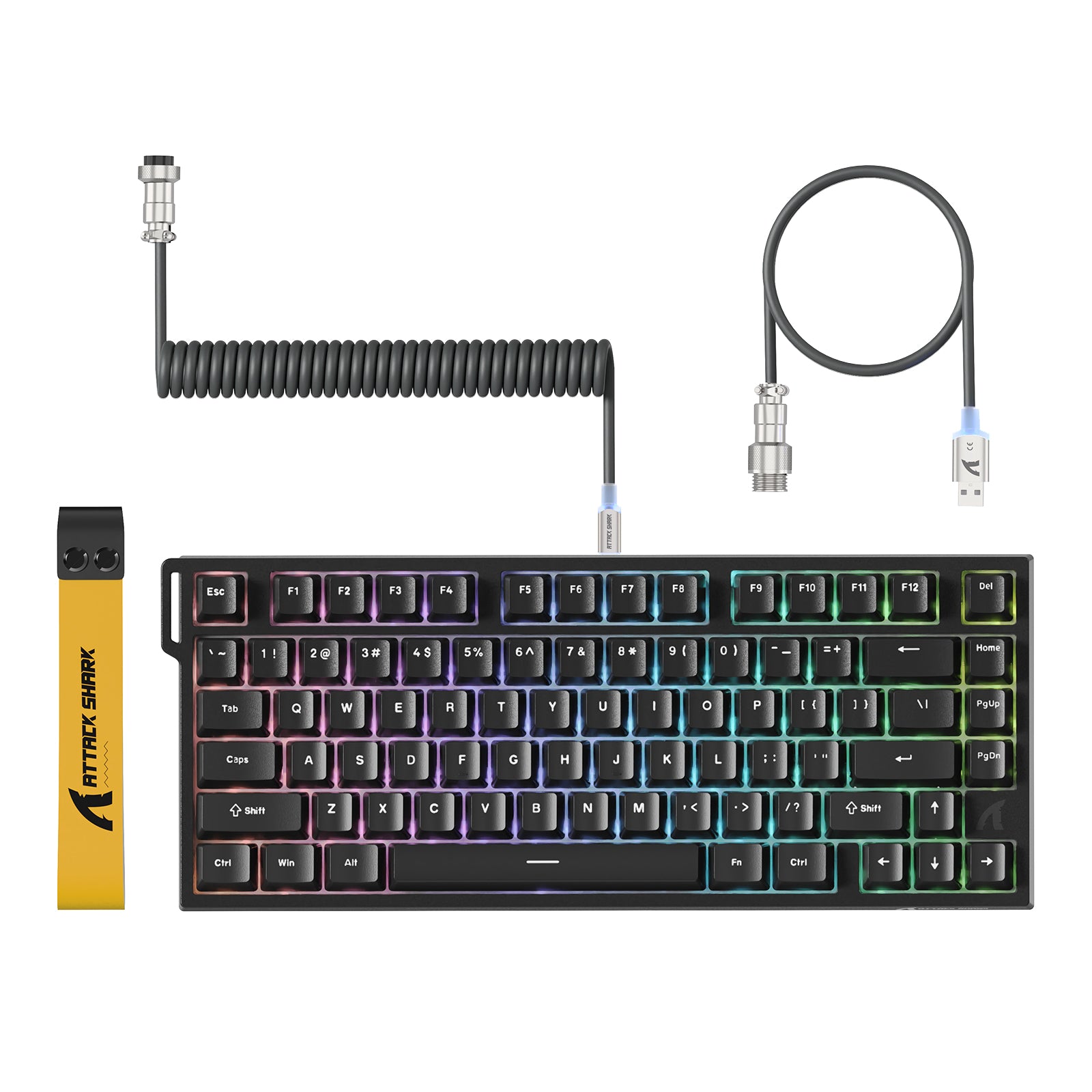 ATTACK SHARK R82 HE Wired 75% Gaming Keyboard  with C01ULTRA LED Cable