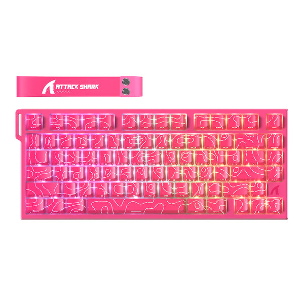 Pink Contours (Pattern Shine Through Keycaps) / Default