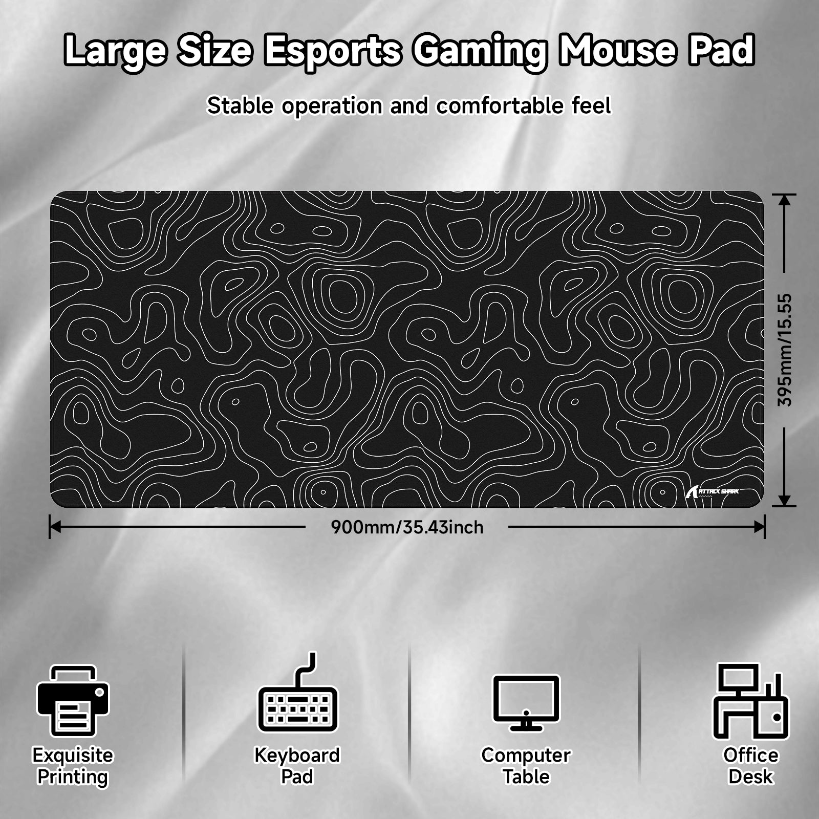 ATTACK SHARK CM02PRO eSport Gaming Mousepad (900x400x4 MM)