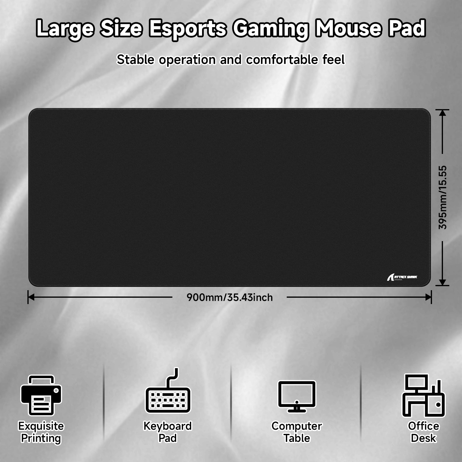 ATTACK SHARK CM02PRO eSport Gaming Mousepad (900x400x4 MM)
