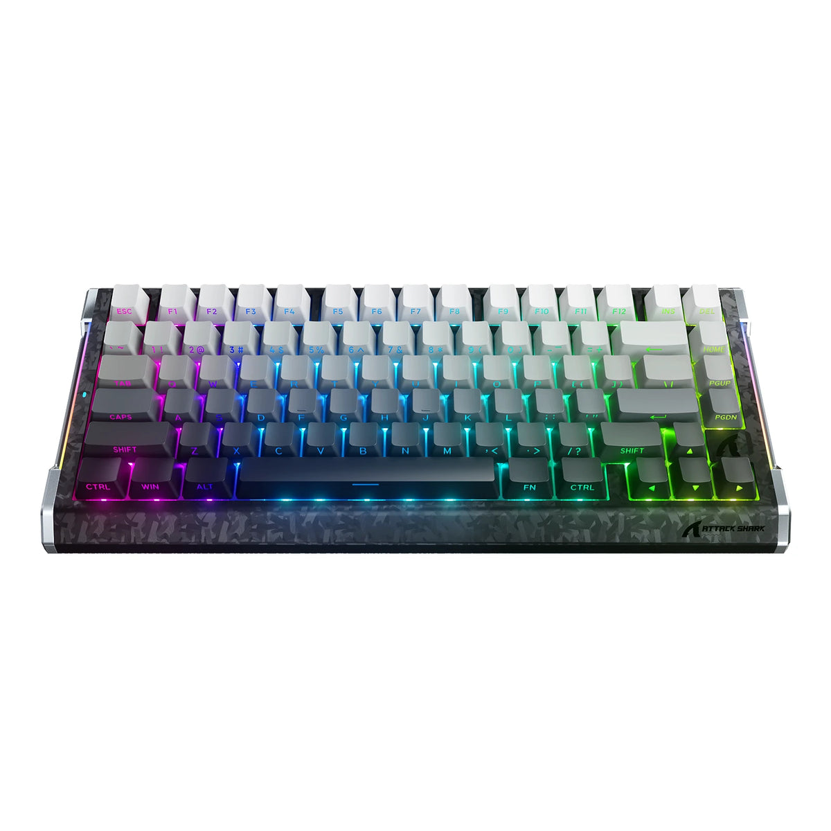 ATTACK SHARK R86 HE Carbon Fiber Wired Rapid Trigger Magnetic Switch Gaming Keyboard with C01 ULTRA RGB Coiled Cable