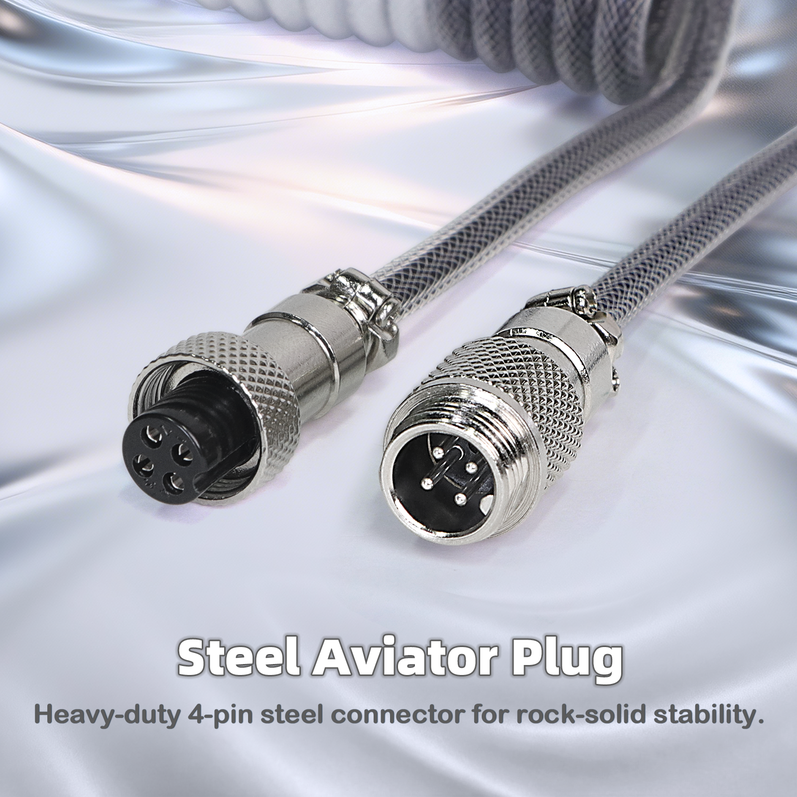 ATTACK SHARK C01ULTIMATE Coiled Cable for 8KHz Magnetic Keyboard