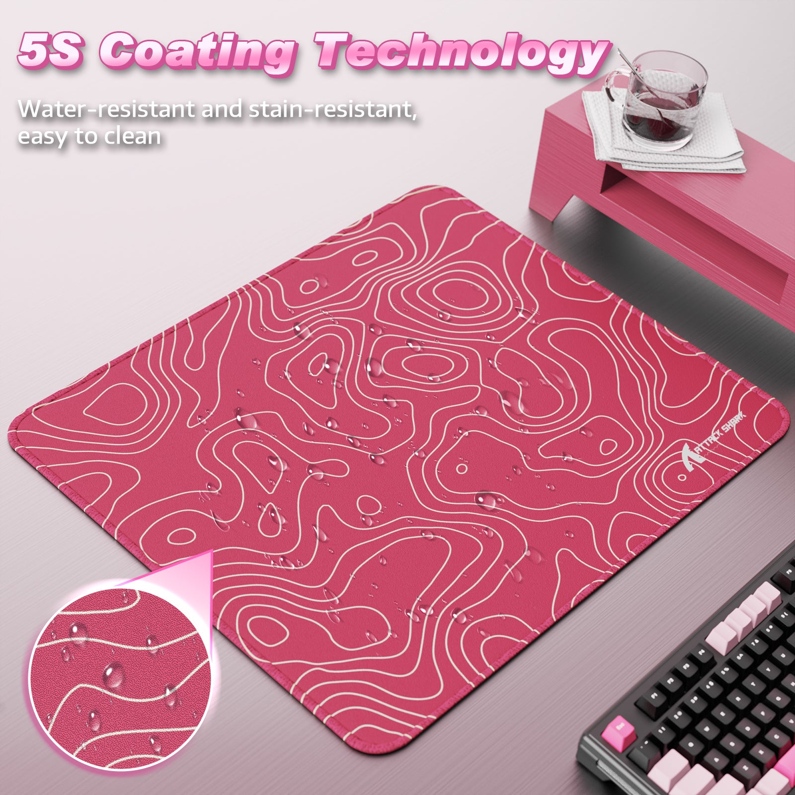 ATTACK SHARK CM02 eSport Gaming Mousepad (450x400x4 MM)
