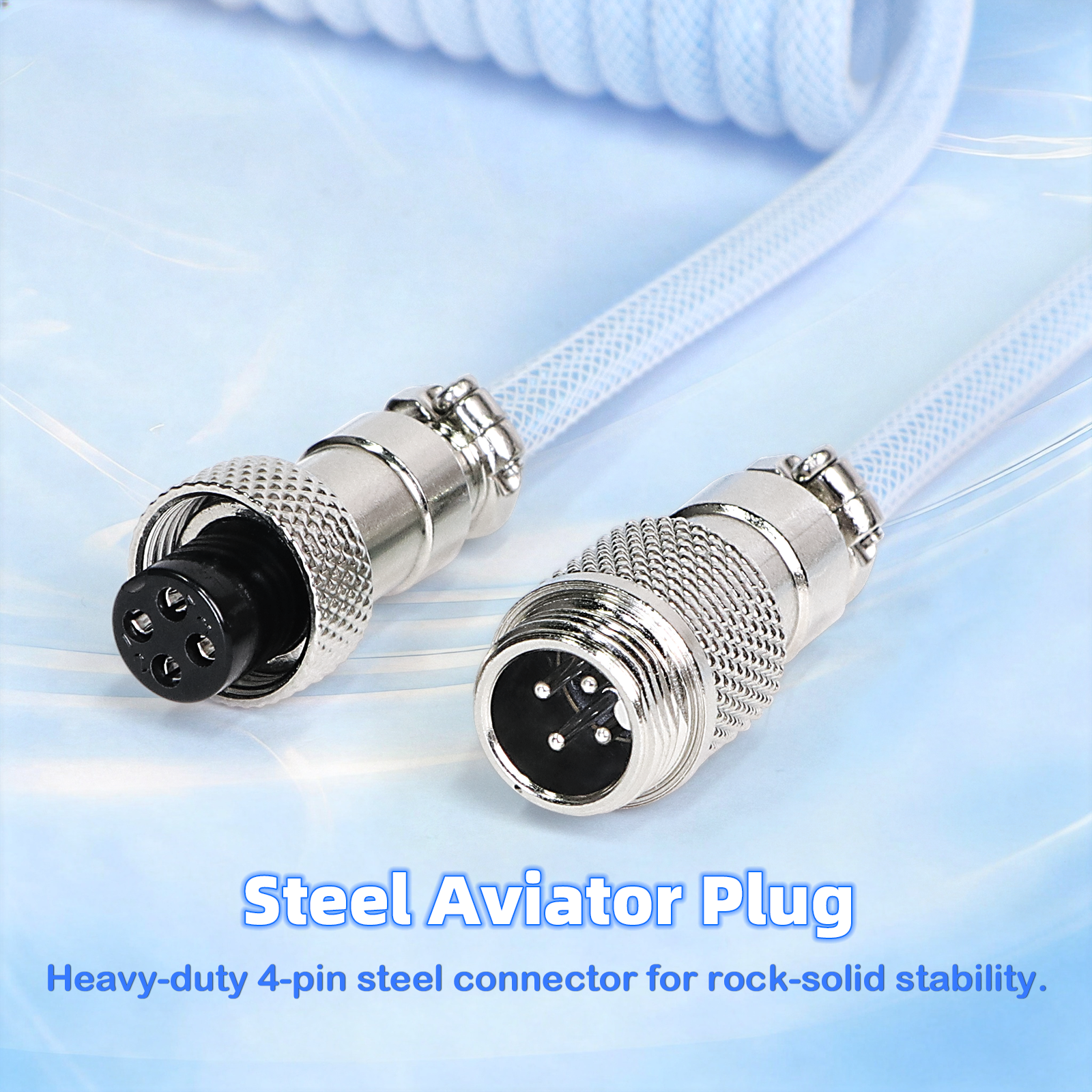 ATTACK SHARK C01ULTIMATE Coiled Cable for 8KHz Magnetic Keyboard