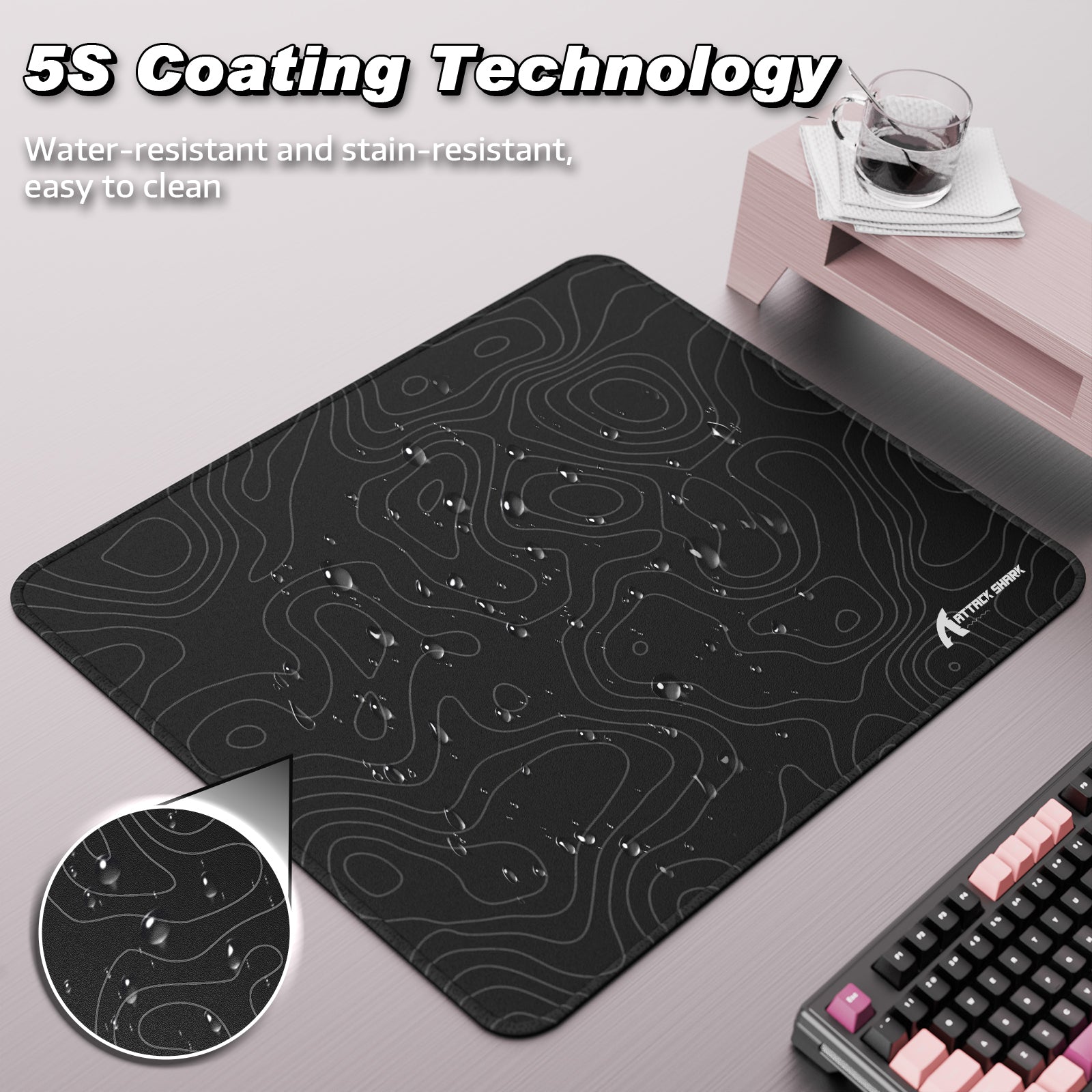 ATTACK SHARK CM02 eSport Gaming Mousepad (450x400x4 MM)