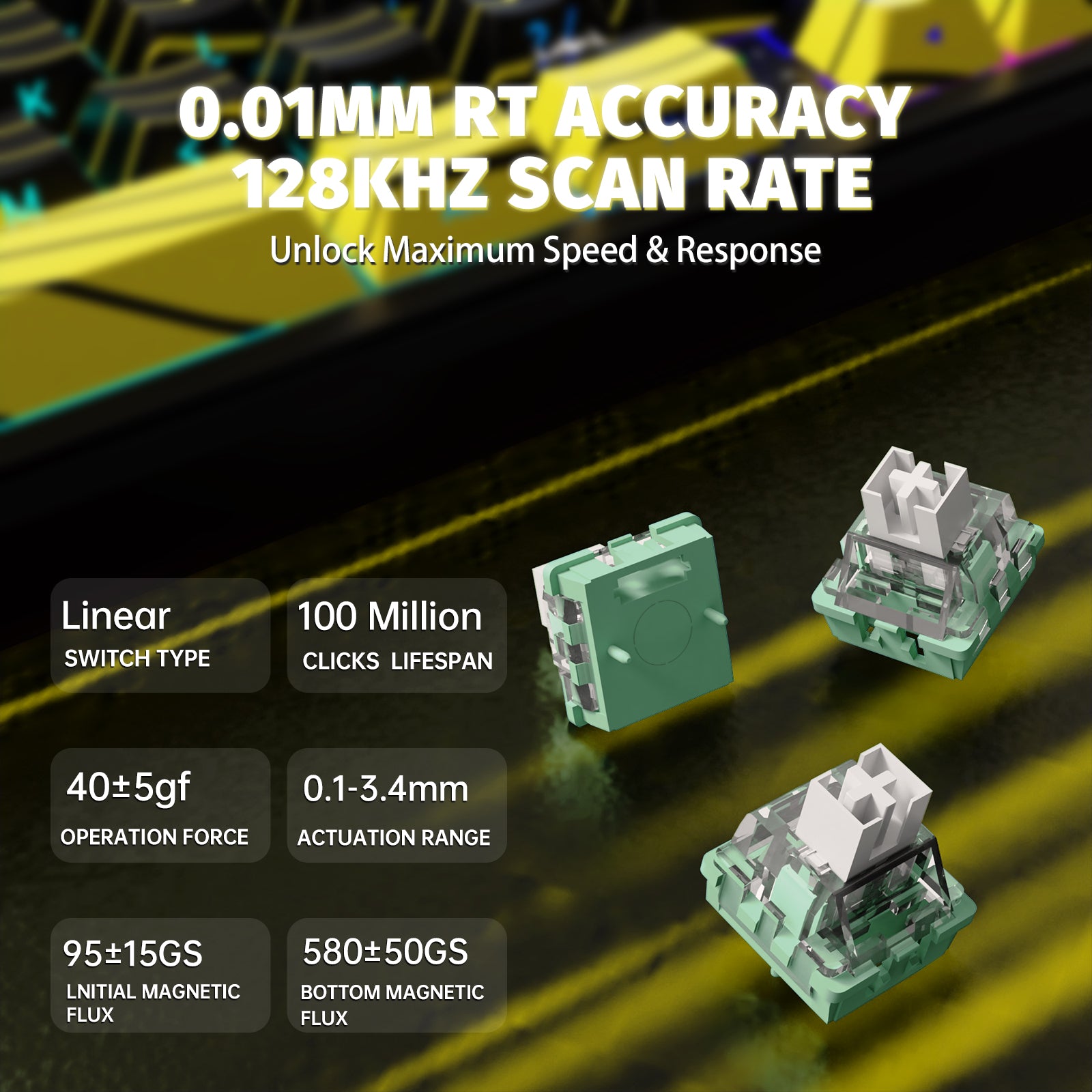 ATTACK SHARK X65PRO HE Wireless Rapid Trigger Keyboard Magnetic Switch