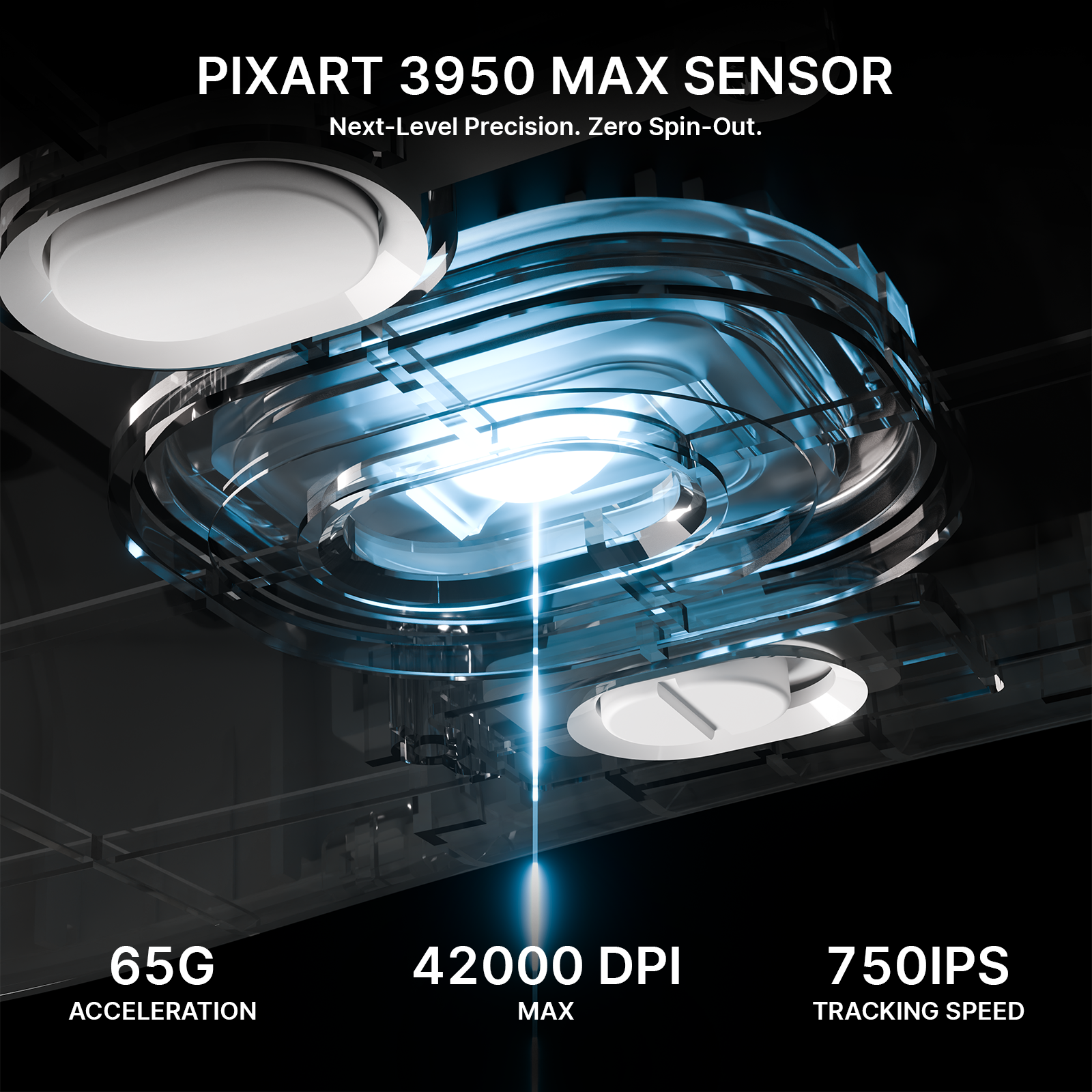 ATTACK SHARK V8 Ultra-Light Ergonomic Wireless Gaming Mouse