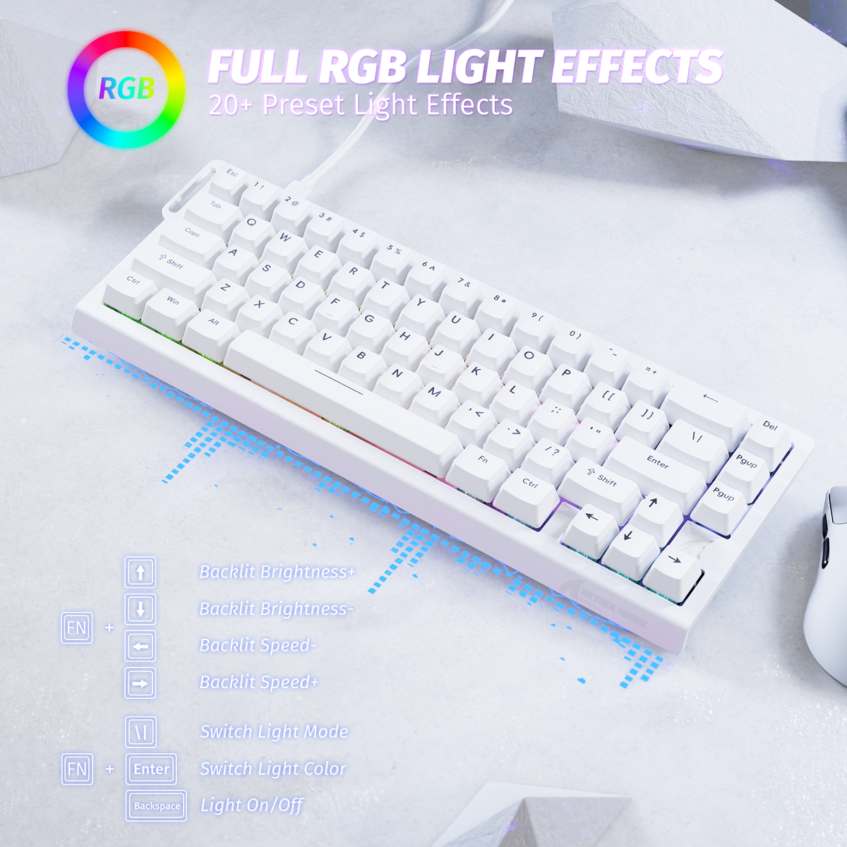 ATTACK SHARK X68 HE Rapid Trigger Keyboard Magnetic Switch