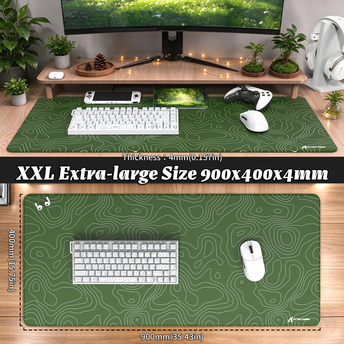 ATTACK SHARK CM02PRO eSport Gaming Mousepad (900x400x4 MM)
