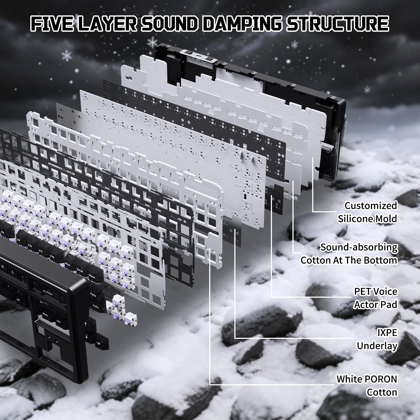 ATTACK SHARK X87 ULTRA Wireless Mechanical Keyboard With 8K Wireless Receiver