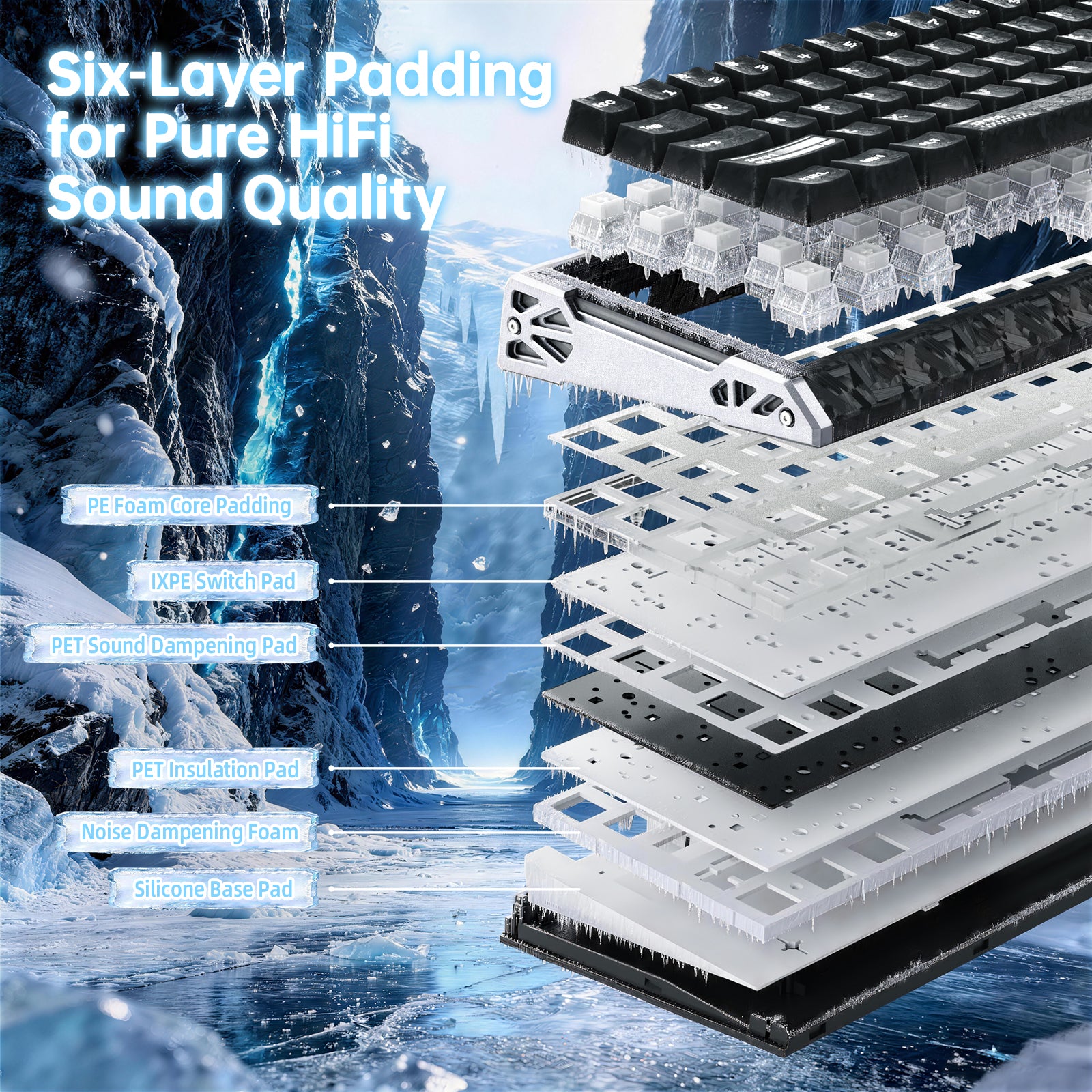 ATTACK SHARK R68 HE Carbon Fiber Wired Rapid Trigger Magnetic Switch Keyboard With C01 Ultra RGB Coiled Cable