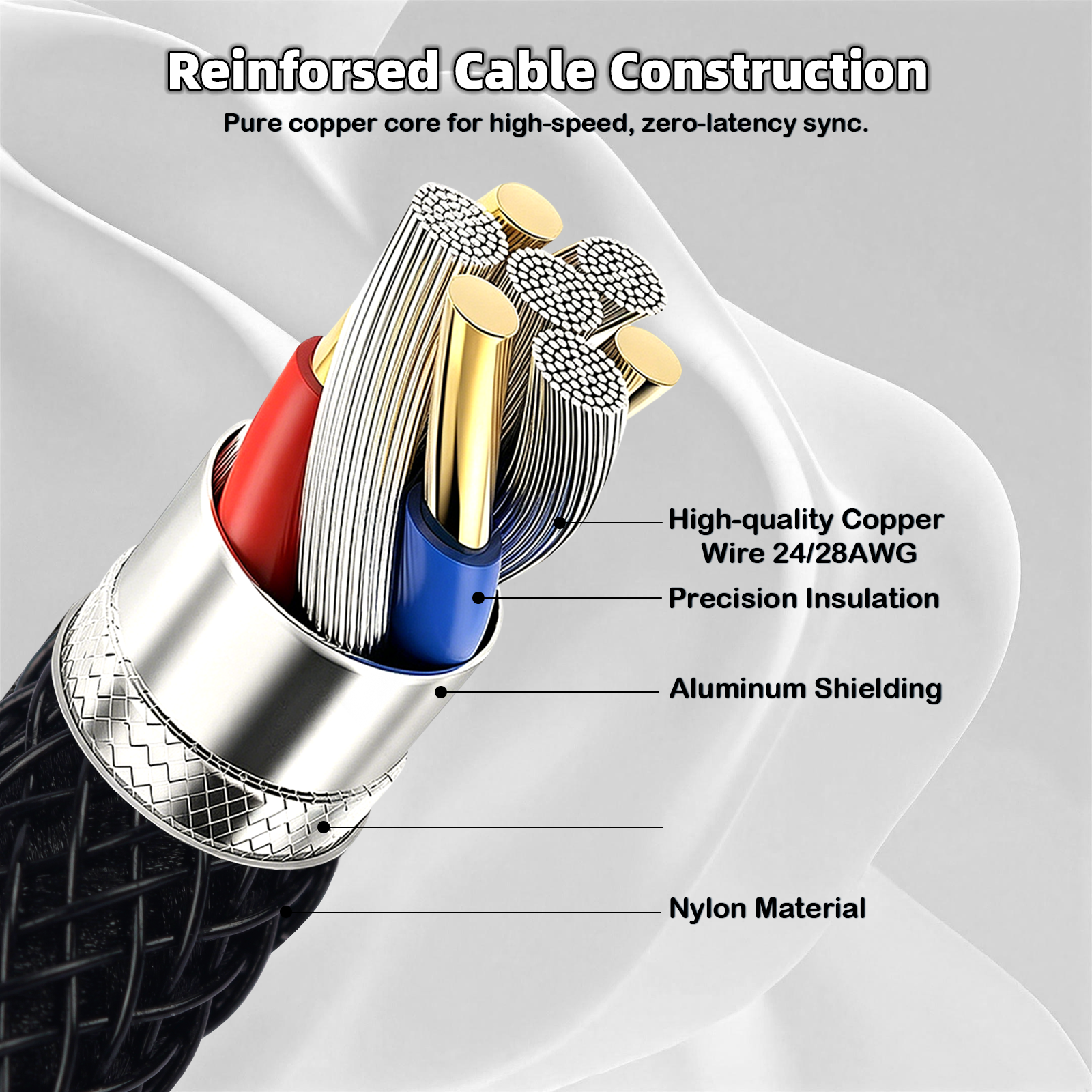 ATTACK SHARK C01ULTIMATE Coiled Cable for 8KHz Magnetic Keyboard