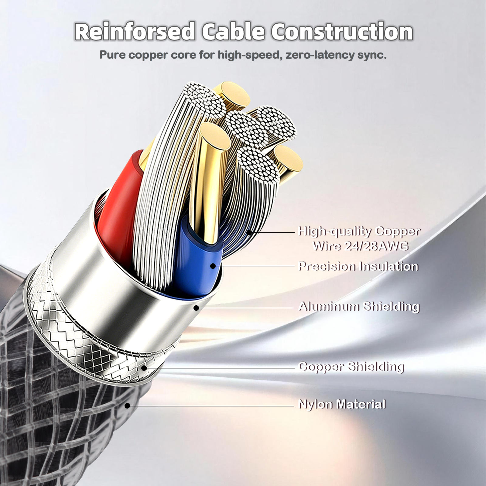 ATTACK SHARK C01ULTIMATE Coiled Cable for 8KHz Magnetic Keyboard