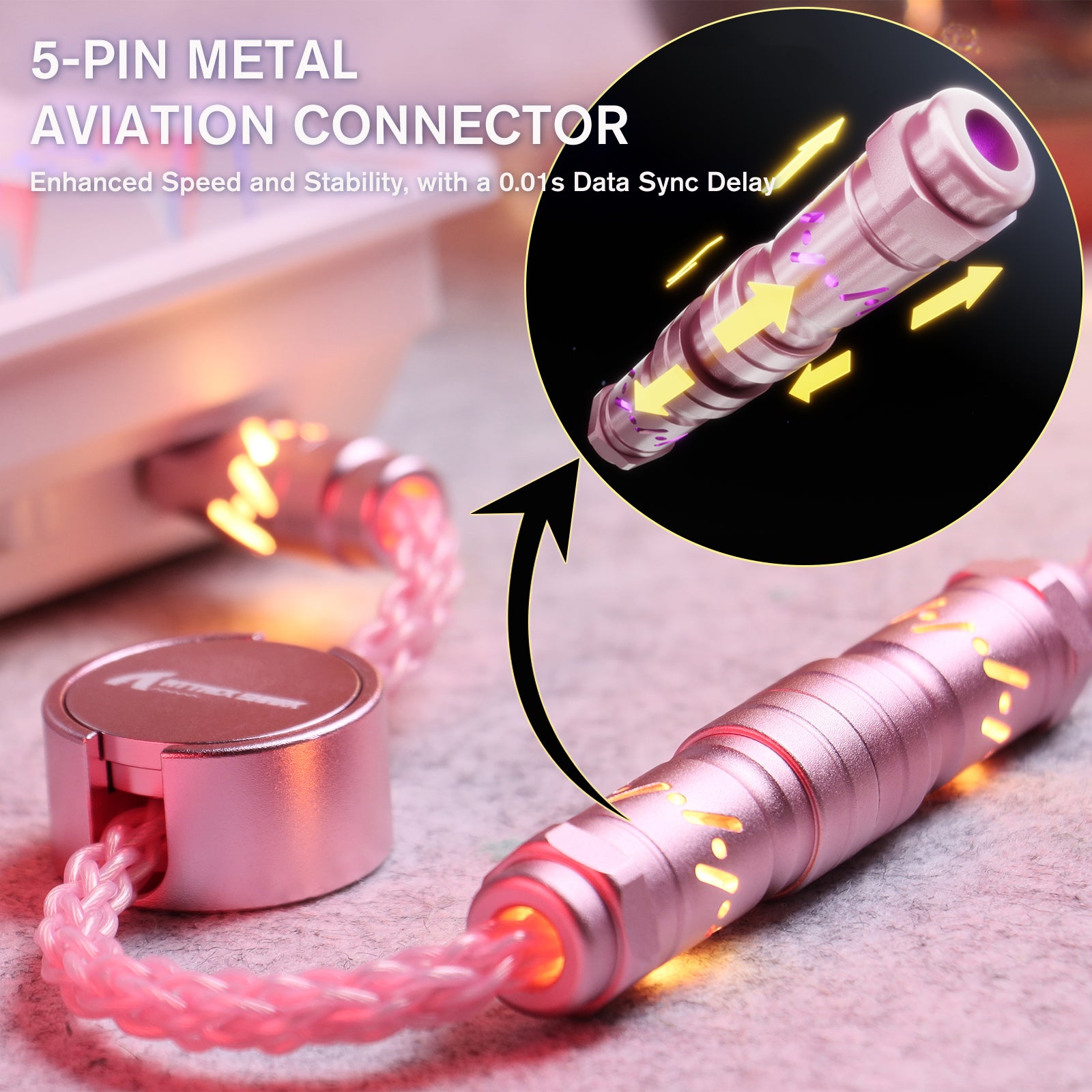 ATTACK SHARK C07 Custom Aviator Cable for 8KHz Magnetic Keyboard