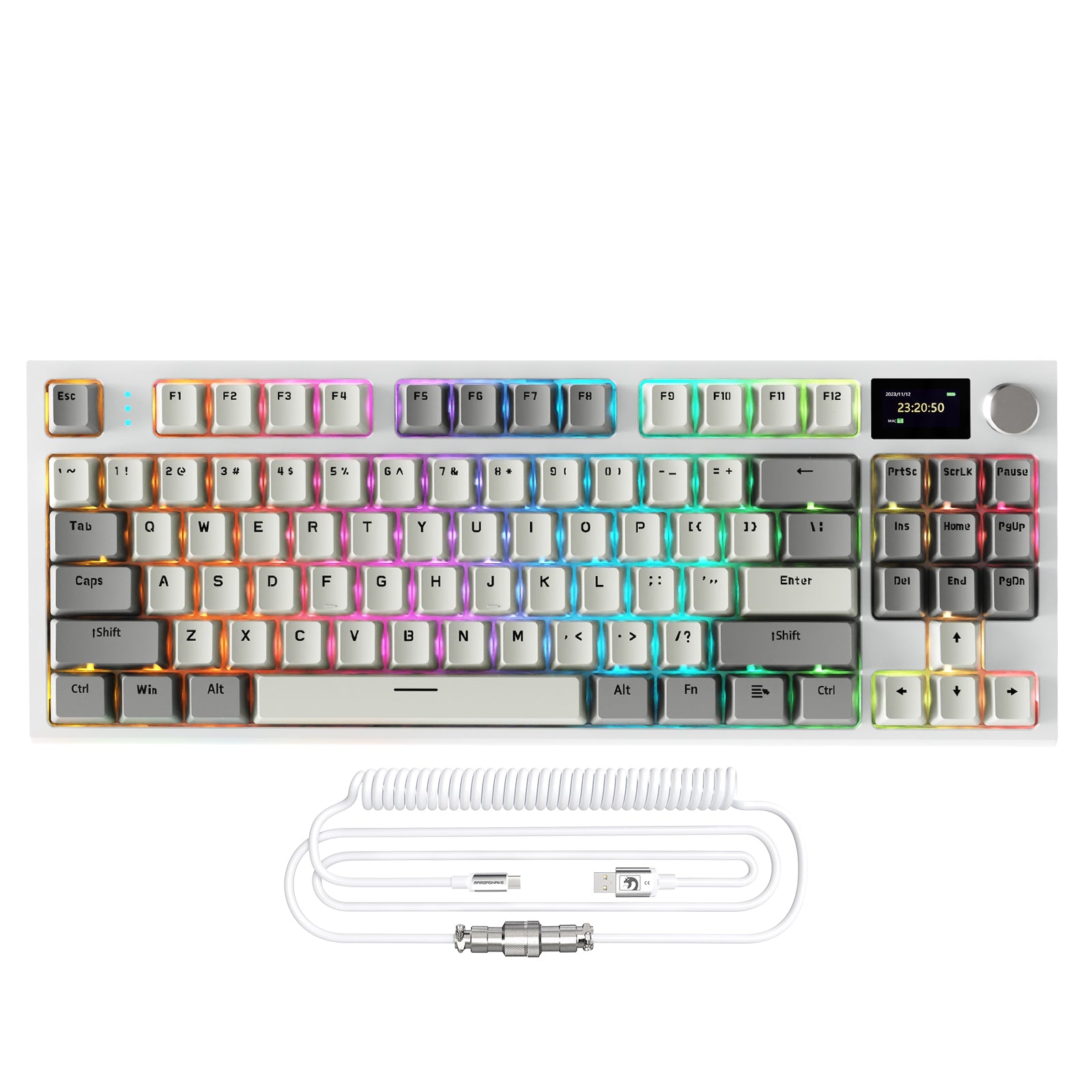 ATTACK SHARK K86 Wireless Mechanical Keyboard with Coiled Cable