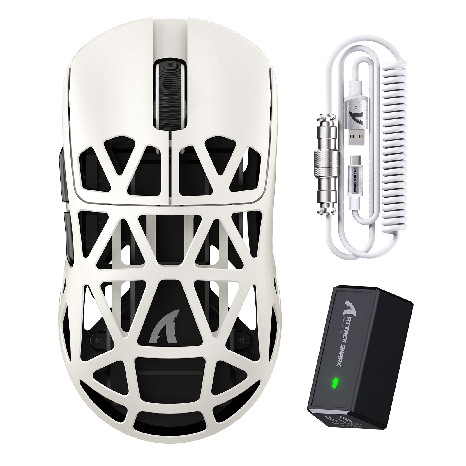 ATTACK SHARK R2 Magnesium Alloy PAW3950 Gaming Mouse 8K with Mouse Coiled Cable (Not Include the Charging Dock)