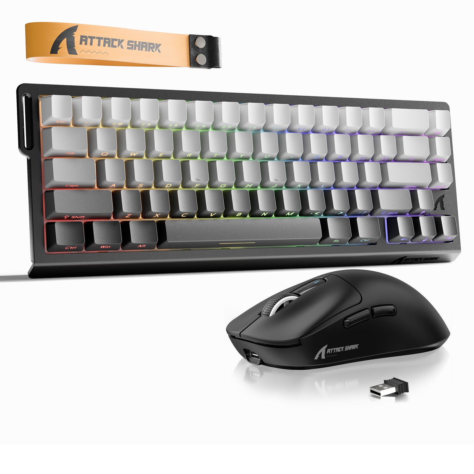 ATTACK SHARK X68HE Rapid Trigger Keyboard + X3 Wireless Gaming Mouse Bundle