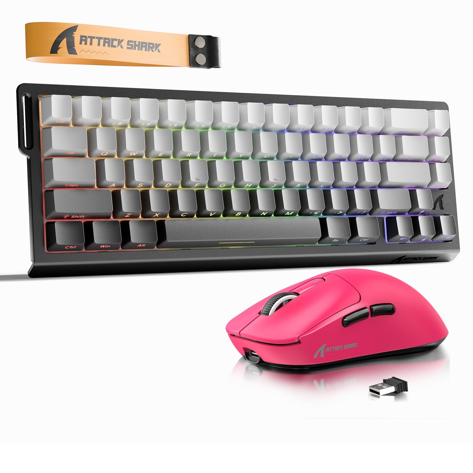 ATTACK SHARK X68HE Rapid Trigger Keyboard + X3 Wireless Gaming Mouse Bundle