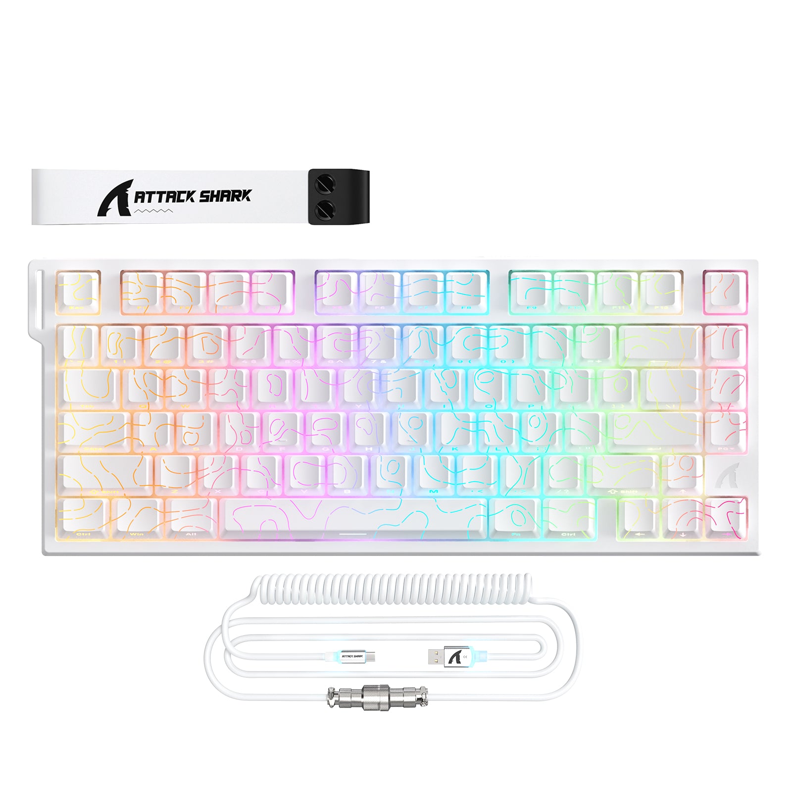 ATTACK SHARK R82 HE Wired 75% Gaming Keyboard  with C01ULTRA LED Cable