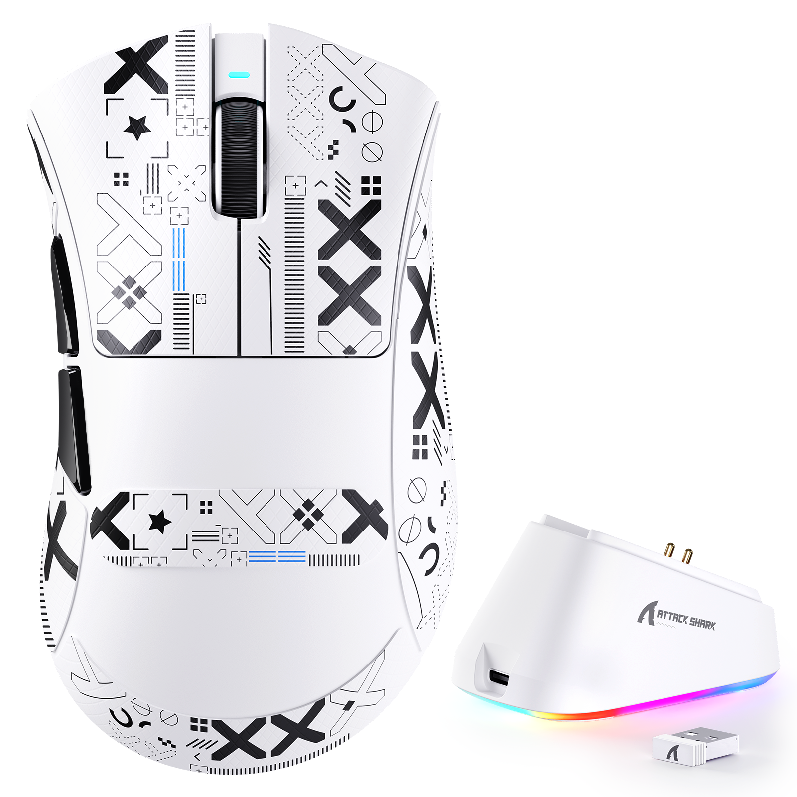 ATTACK SHARK V3PRO Ultra-Light Tri-Mode Gaming Mouse with Charging Dock