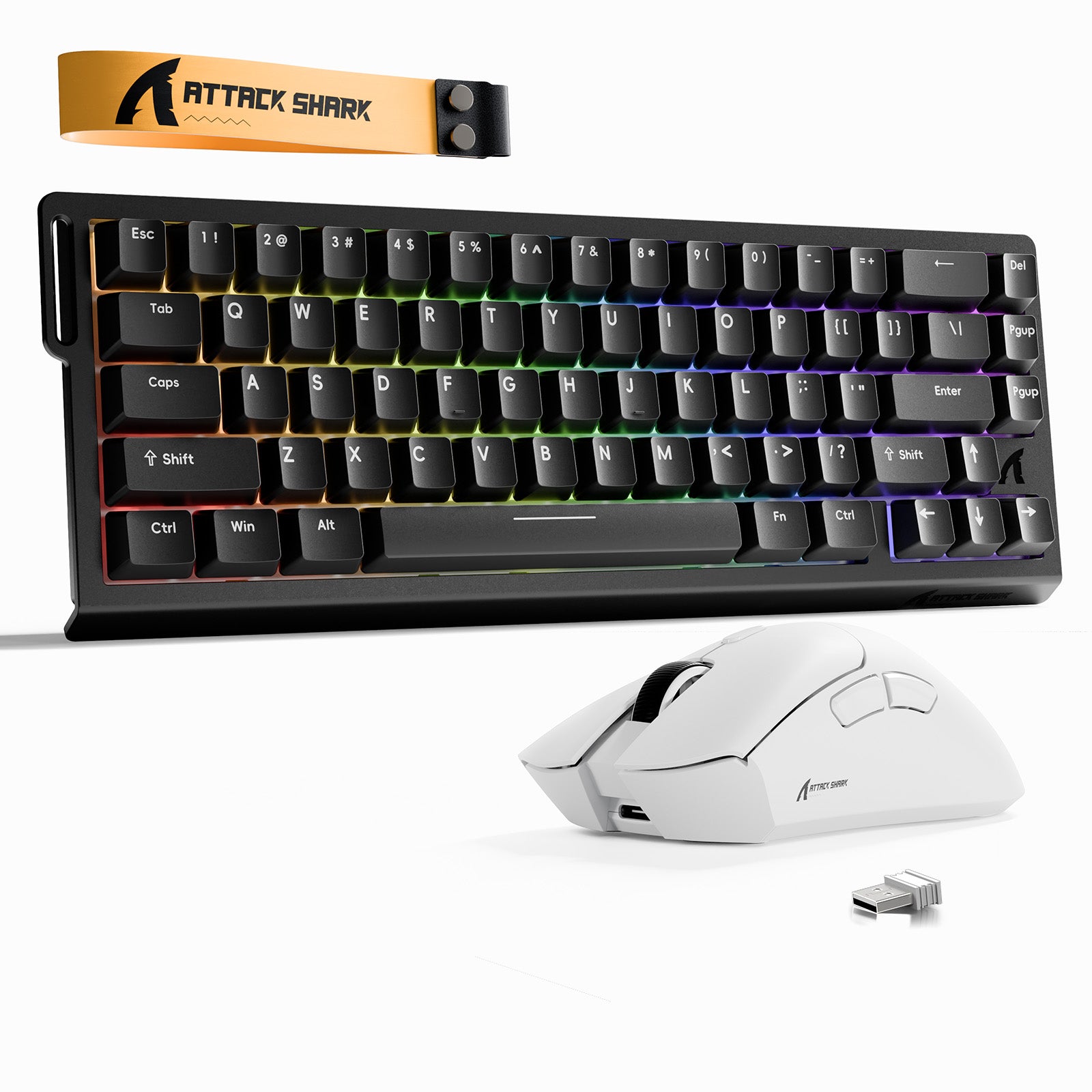 ATTACK SHARK X68HE Rapid Trigger Keyboard + R1 Wireless Gaming Mouse Bundle