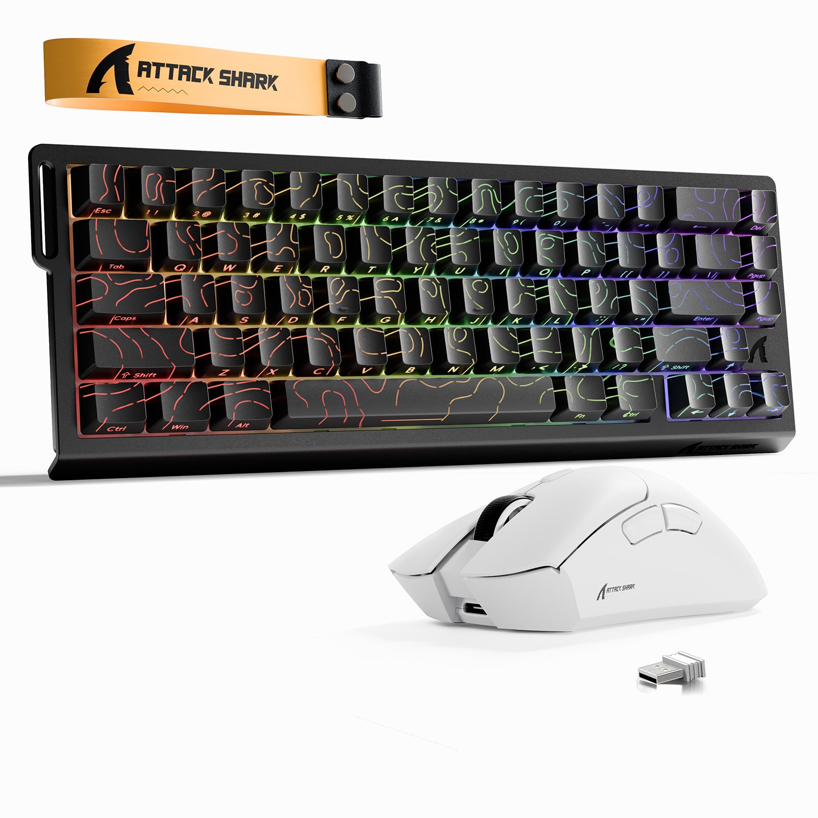 ATTACK SHARK X68HE Rapid Trigger Keyboard + R1 Wireless Gaming Mouse Bundle